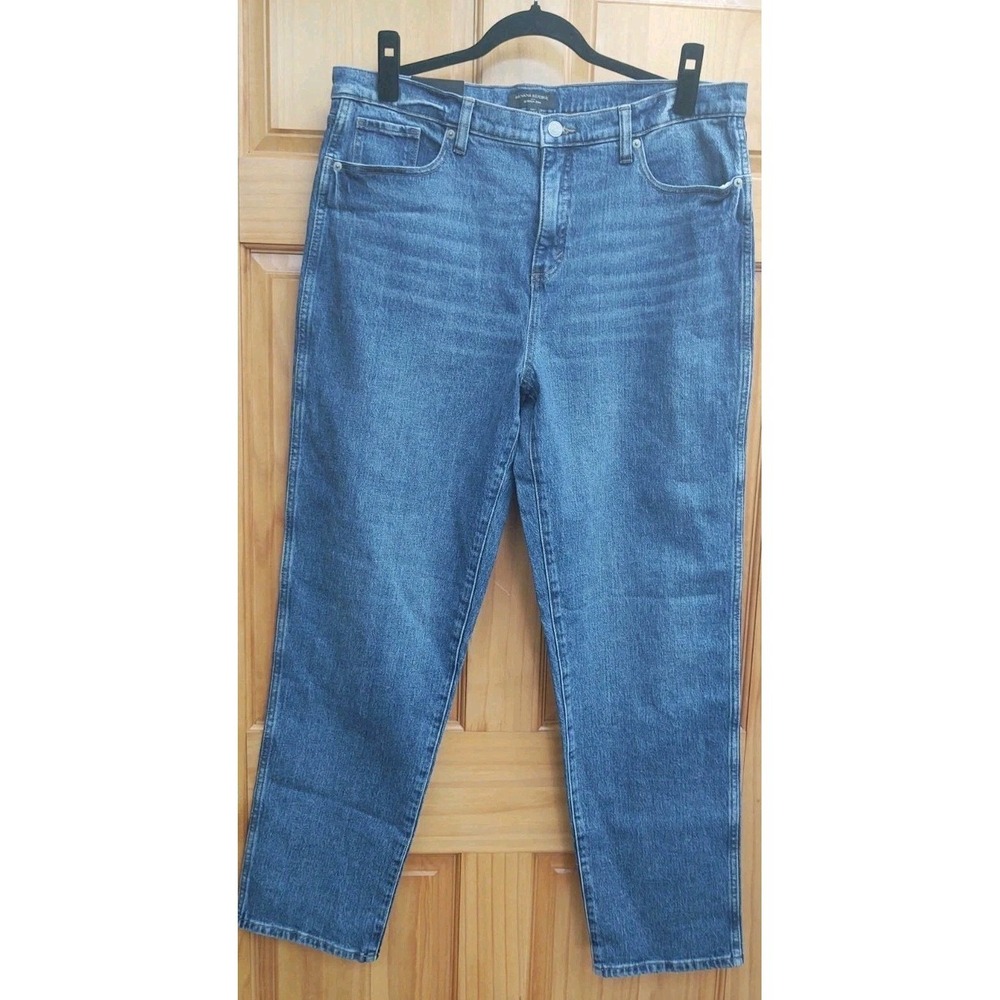 Banana Republic Women's Slouch Jean Hip Relaxed the Thigh Straight Leg 32/14 NEW